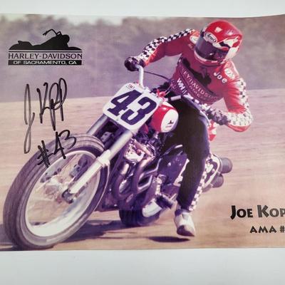 #43 JOE KOPP AMA HD DIRT TRACK RACING AUTOGRAPH