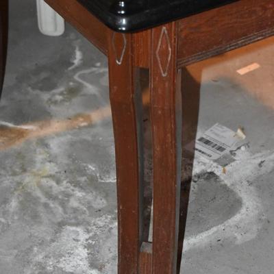 Antique Enamel Top Table