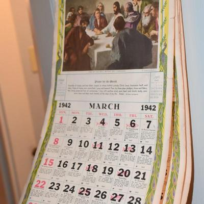 1942 Religious Calendar