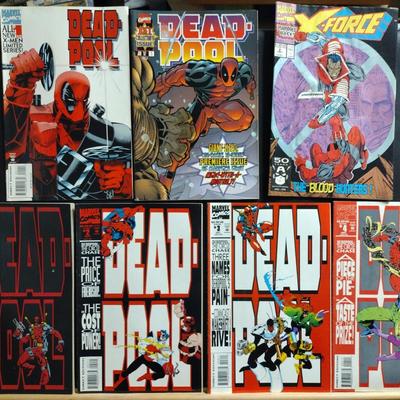 DeadPool Comics and an X-Force Comic