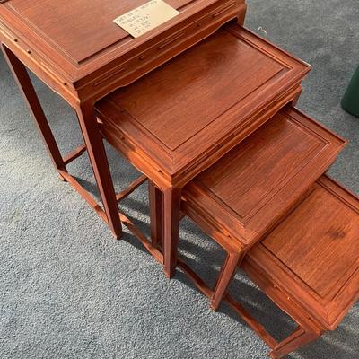 Set of 4 matching Cherry nesting tables