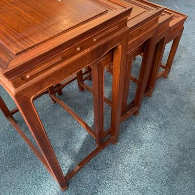 Set of 4 matching Cherry nesting tables