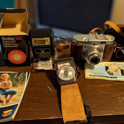 Vintage Voigtlander Vito B Color Skopar Lens Vintage 35mm Film Camera With Case Germany
