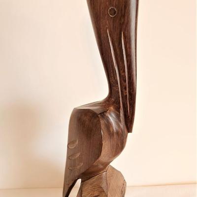 Lot #11  Carved Pelican Sculpture