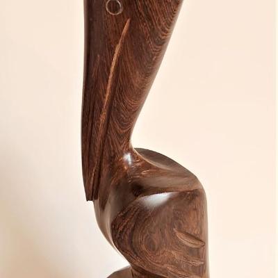 Lot #11  Carved Pelican Sculpture