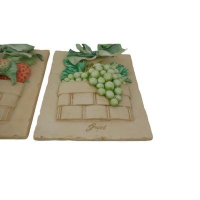 Vintage Fruit Basket Plaques 