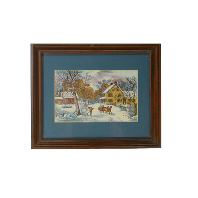 "American Homestead Winter" Currier & Ives Lithograph