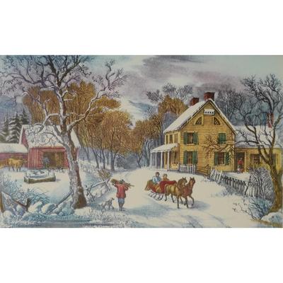 "American Homestead Winter" Currier & Ives Lithograph