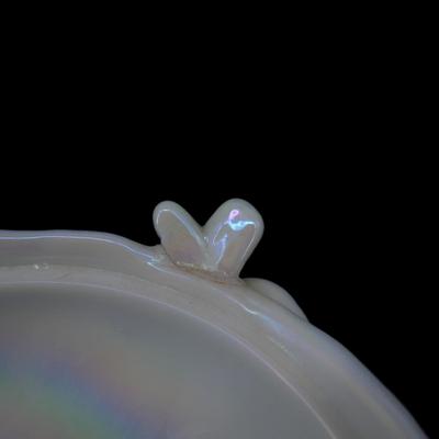 Vintage Westmoreland Iridescent Bird and Nest Dish Bowl