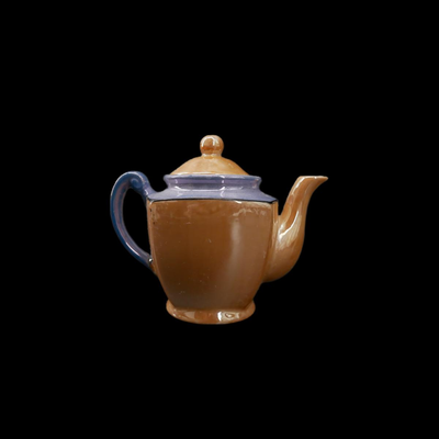Hand-Painted Japanese Peach Colored Teapot