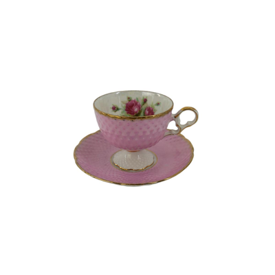 Vintage Pink Teacup and Saucer