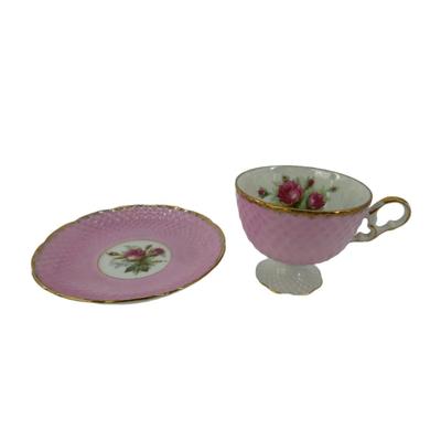 Vintage Pink Teacup and Saucer