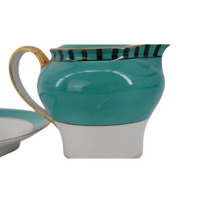 Hand Painted Miniature Teapot and Saucer