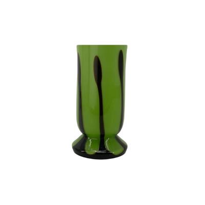 Contemporary Green and Black Vase
