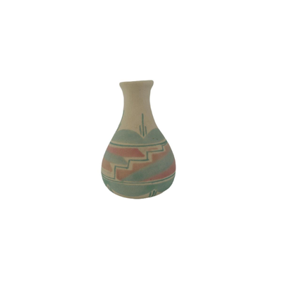 Signed Navajo Sand Art Vase