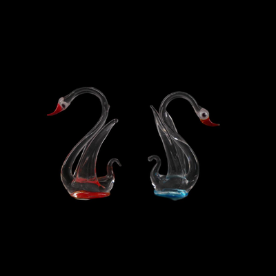 Murano Style GlassS Swans