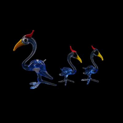 Murano Style Glass Storks