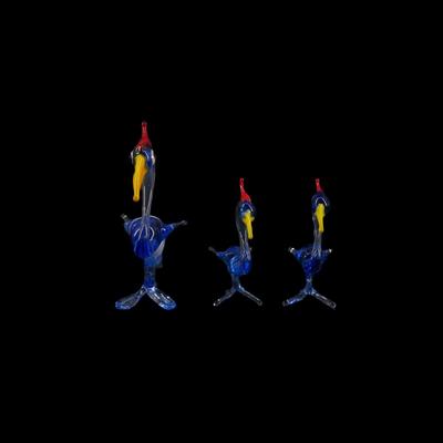 Murano Style Glass Storks