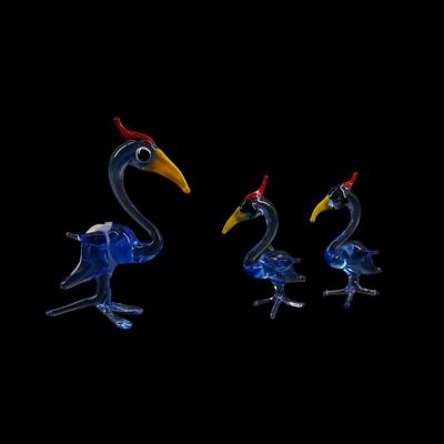 Murano Style Glass Storks