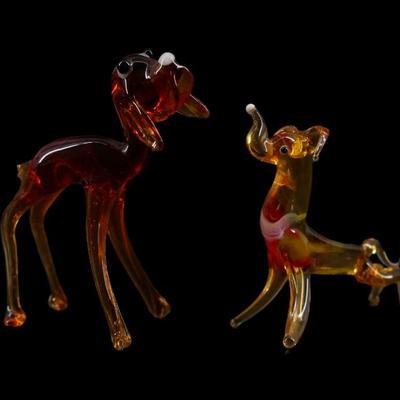 Murano Style Glass Dogs