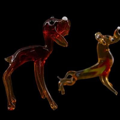 Murano Style Glass Dogs