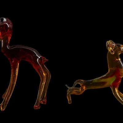 Murano Style Glass Dogs