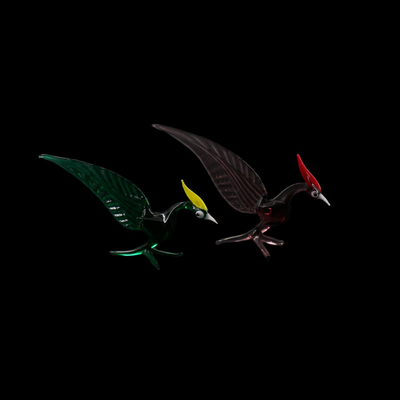 Murano Style Glass Roadrunners