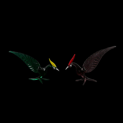 Murano Style Glass Roadrunners