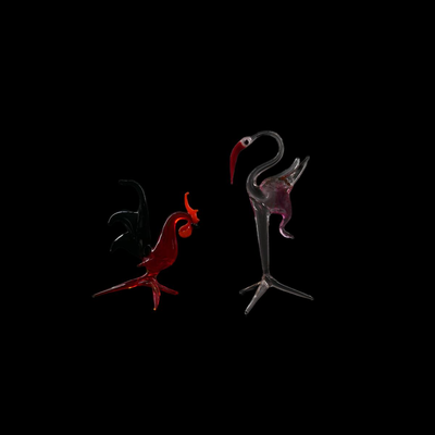 Murano Style Glass Birds