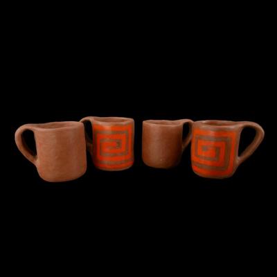 Laura Kermen Clay Pottery Mugs and Pitcher (1895-1999)
