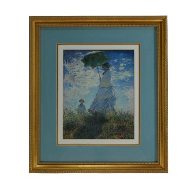 "Woman with a Parasol" by Claude Monet (1840-1926) Framed Print