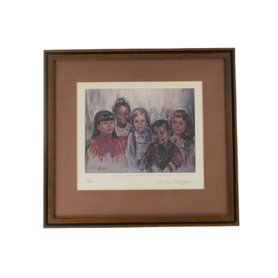"Americans All" by Don Ruffin (1928-1977) Limited Edition Double-Signed Lithograph