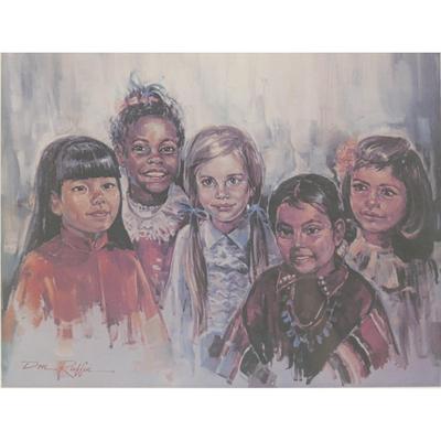 "Americans All" by Don Ruffin (1928-1977) Limited Edition Double-Signed Lithograph