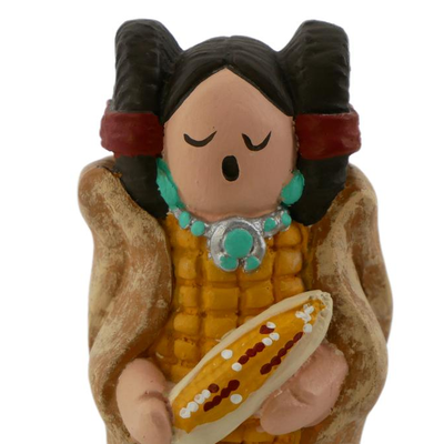Handmade Signed Native American Corn Maiden Figurine