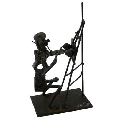 Vintage Industrial Metal Sculpture