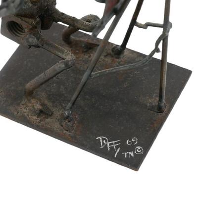 Vintage Industrial Metal Sculpture
