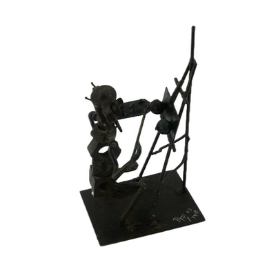 Vintage Industrial Metal Sculpture