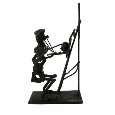 Vintage Industrial Metal Sculpture