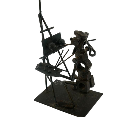 Vintage Industrial Metal Sculpture