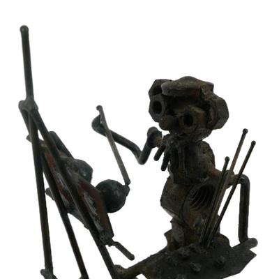 Vintage Industrial Metal Sculpture