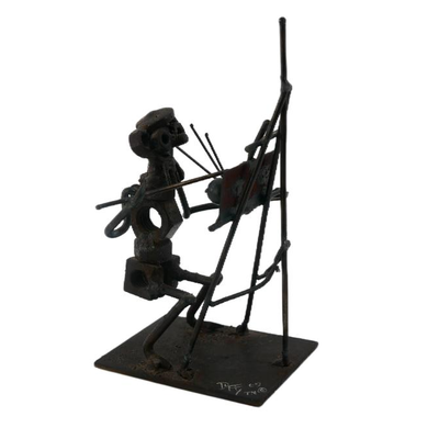 Vintage Industrial Metal Sculpture