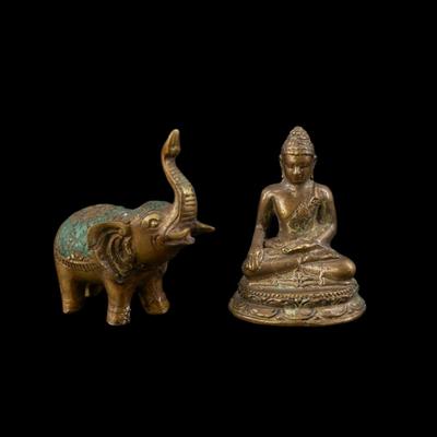 Vintage Metal Thai Figurines