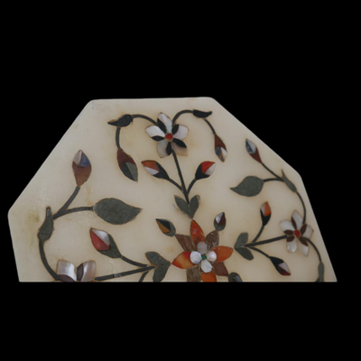 Handmade Mineral Inlay Indian Plate