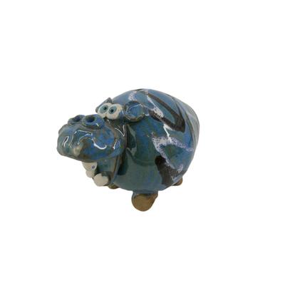 Art Pottery Hippo Piggy Bank