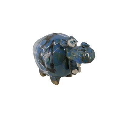 Art Pottery Hippo Piggy Bank
