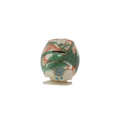 Art Pottery Cowboy Piggy Bank