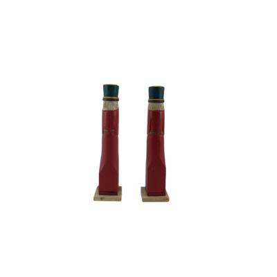 Hand-Carved Santa Candlesticks