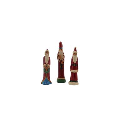 Vintage Folk Art Santa Claus Figurines