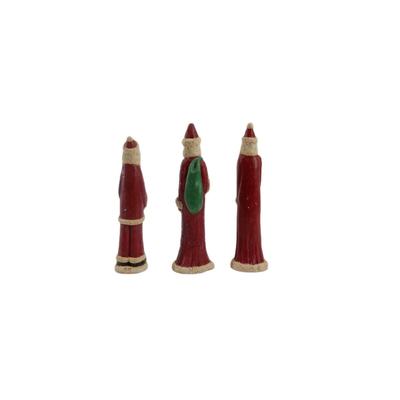 Vintage Folk Art Santa Claus Figurines