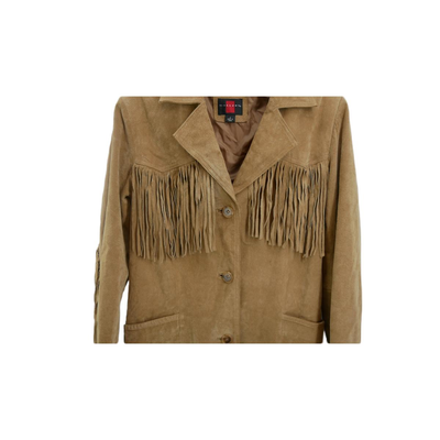 Gallery Leather Fringe Jacket S